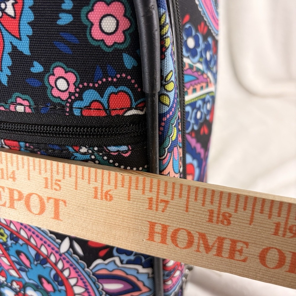 Vera Bradley Softside Underseat Rolling Work Bag Haymarket Paisley Briefcase GUC - Picture 7 of 15